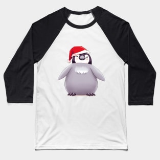 Santa Emperor Penguin Chick (Plain) Baseball T-Shirt